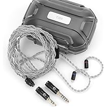 イヤホンケーブルセット（グレー系） Amazon | KZ シルバー/ブルー ハイブリッド (784コア) アップグレード