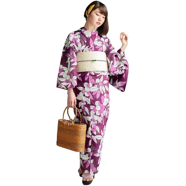 Amazon.co.jp: [和さくら庵] 着物 洗える 袷 小紋 と 軽装帯 付け帯 2