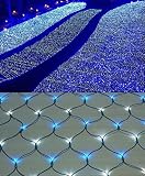 【イルミネーション】LED ネットライト【ブルーホワイト】【256球】【超光】【青】【白】【面】【ネット】【簡単】【工事】【均等】【電飾】【装飾】【クリスマス】【輝き】【美しい】【かわいい】【ライト】