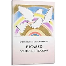 Amazon.co.jp: Pablo Picassoパブロ・ピカソ《 虹と鳩》ポスター