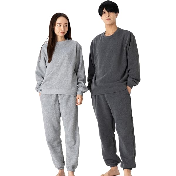 Amazon.co.jp: [Nutopia] スウェット パジャマ 裏起毛 上下セット