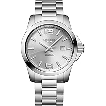 Amazon | Longines Conquest 43mm 自動巻き ステンレススチール