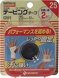 ニチバン バトルウィンテーピングテープ 非伸縮タイプ 25mm幅 12m巻き 2巻入り × 4個セット