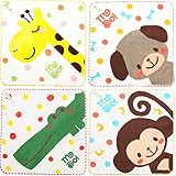 1枚づつラッピング!日本製ガーゼハンドタオル4枚組＜アニマル柄　タオルギフト　プレゼント　かわいい＞