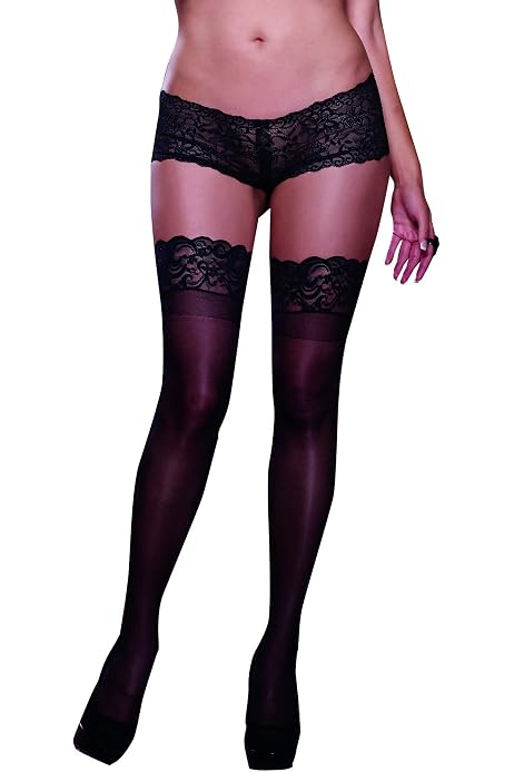 Lace Top Sheer Thigh High 