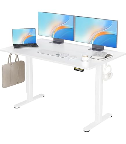 Amazon | YIHAYO 昇降デスク 高さ70-115cm 幅120cm 奥行き60cm 電動