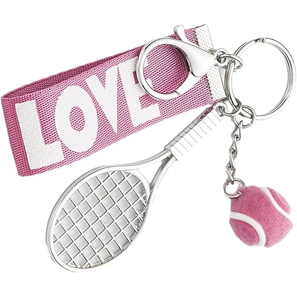 Amazon.co.jp: Wakaka キーホルダー テニス ラケット 2点入り テニス