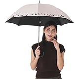オカモト原宿店 晴雨兼用 日傘 ネコ柄 (紫外線遮蔽率99% / 樹脂カラーコーティング) 50cm (UVカット/遮光/遮熱) 長傘 手開き傘 軽量