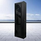 EV・PHEV用 電気自動車用 充電ケーブル コンセント 収納ボックス 収納キャビネット 充電ステーション充電器ホルダー evコード ポータブル 屋外用 防水 ブレーカーボックス 電源 ボックス 配線ボックス 縦長タイプ 屋内屋外兼用(ブラック：有機ガラス面板,95*30*18.2cm)