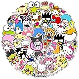 かわいいサンリオシール50枚セット - アニメ漫画ステッカー 防水おしゃれ手帳シール 可愛いDIYステッカー for 車バイクヘルメットパソコンスノーボードボムスマホ