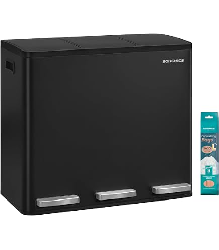 Amazon.co.jp: SONGMIC ゴミ箱 分別 2x30L ふた付きダストボックス