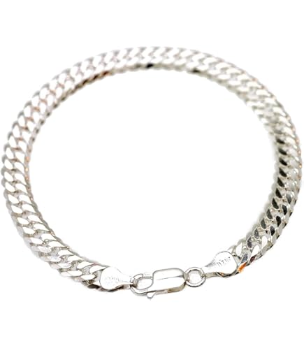 Amazon.co.jp: 極太 シェーヌダンクル シルバー 925 ブレスレット S925