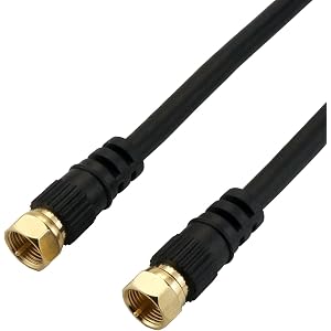 ホーリック アンテナケーブル S-4C-FB同軸 0.5m ブラック BS/CS/地デジ/4K8K放送対応 両側ネジ式コネクタ ストレート/ストレートタイプ AC05-444BK