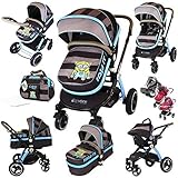 i-Safe System - i DiD iT Trio Travel System Pram & Luxury Stroller 3 in 1 Complete With Car Seat + C