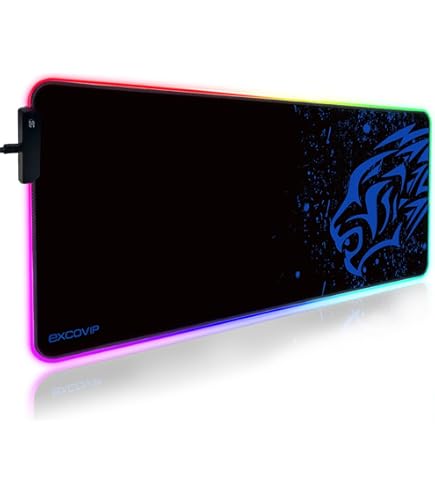 Amazon.co.jp: excovip RGB ゲーミングマウスパッド 大型 800*300*4mm