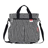 IPOTCH 全３色　マザーズバッグ　ママバッグ　おむつバッグ　ショルダーバッグ　哺乳瓶ケース　旅行　 - ブラックドット
