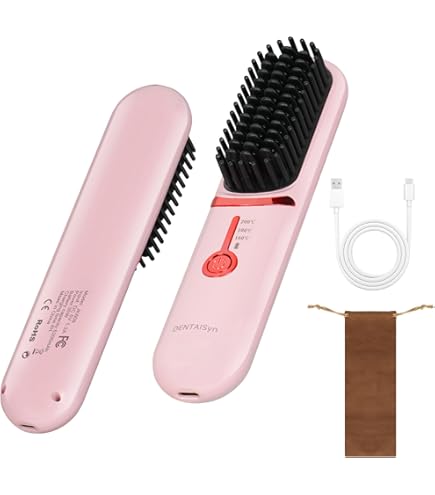 Amazon | JDWEARE縮毛矯正ブラシ電気加熱ヘアブラシダブルネガティブ