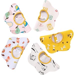 ベビー ビブ スタイ よだれかけ 5枚セット 防水スタイ 綿100% 柔らかい 赤ちゃん よだれかけ エプロン 食事用…