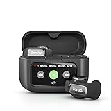 Earaku(イアラク)イヤホン Bluetooth オープンイヤーイヤホン【究極の音体験・業界初多機能タッチスクリーン】ワイヤレスイヤホン イヤーカフ ブルートゥース ノイズキャンセリング Bluetooth5.4 自動ペアリング マイク付き ENC通話 HiFi カナル型 LEDディスプレイ Type-C充電 小型 軽量 片耳/両耳 持ち運び便利 AirCuff F301 (F301-BLK)