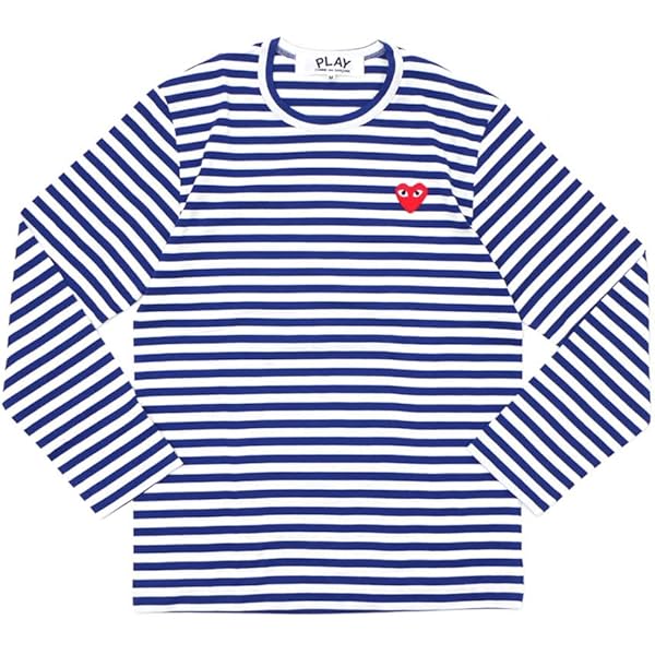 Amazon | [コムデギャルソン] PLAY MENS BORDER RED HEART LS