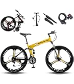Amazon | Esluve マウンテンバイク 26インチ 21段変速 折りたたみ