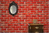 GDXRB 壁紙/中国のレトロな3Dステレオスコピックな緑の赤い白い模造文化のレンガの壁紙の壁紙レストラン衣料品店PVCの壁紙10 * 0.53（M） (Color : B)