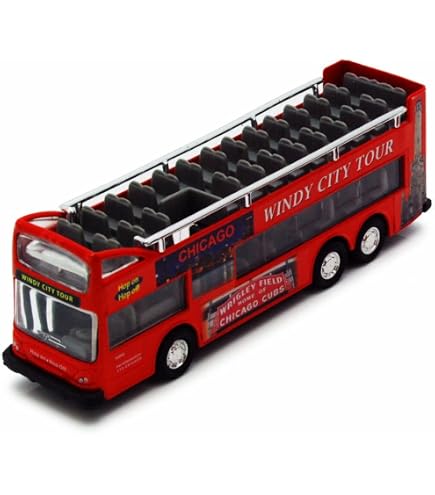 London Double Decker Bus Open Top, Red - Motormax 76008-4.75