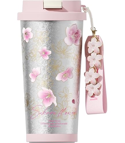 Amazon.co.jp: GERM お花 チタンストロータンブラー丨500ml 真空断熱