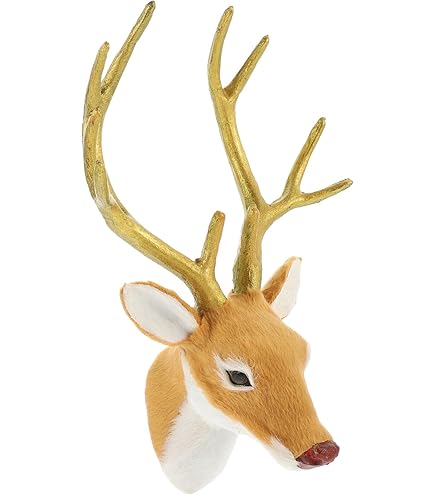 鹿 ニホンジカ 剥製 ハンティングトロフィー 壁掛け アンティーク Amazon.co.jp: 鹿剥製ハンティングトロフィーインテリアオブジェ壁掛け