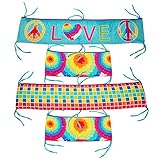One Grace Place Terrific Tie Dye Crib Bumper, Aqua Blue, Royal Blue, Purple, Yellow, Green, Orange, 