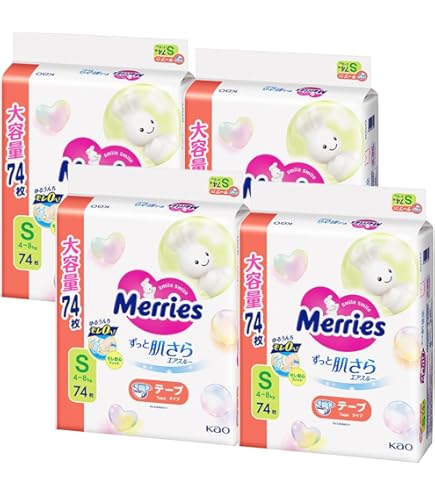 Amazon | 【テープ Sサイズ】メリーズさらさらエアスルー (4~8kg)82枚