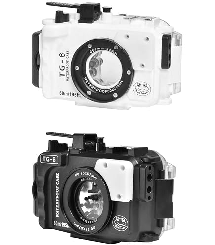 Amazon | Sea frogs TG6防水ハウジングケース TG-6カメラ用 60m/195