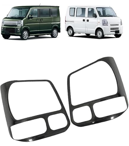 Amazon | エブリイバン DA64V ヘッドライトリング カバー 社外品 車