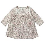 《秋冬春対応》(日本製) Pample Mousse(パンプルムース) 接結花柄プリントワンピース 90cm/IV NO.DP-73100