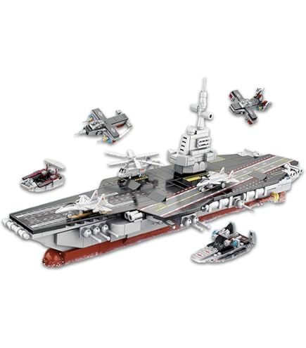 Amazon.co.jp: WANZPITS 1728ピース 航空母艦組み立てブロックセット