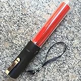 【SDR】 小型 誘導灯 26cm 3個セット 赤 先端 ライト 付き 交通整理 誘導 レッド 軽量 電池式 LED 便利 懐中電灯 パトロール 警備