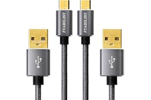 【国内ブランド】[PS4 Xbox One コントローラー対応] マイクロUSBケーブル Micro usb 2m 2本組 2.4A 急速充電ケーブル コントローラー 純正 Pro プレステ4 android type-b アンドロイド スマホ
