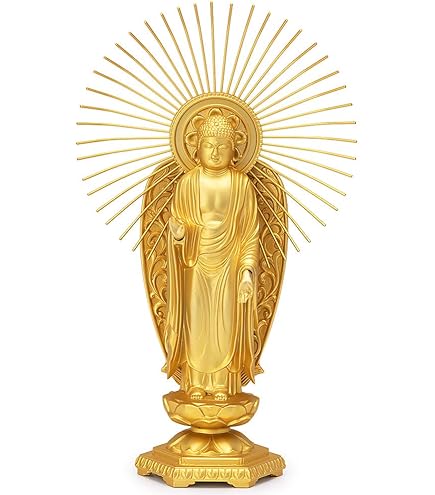 阿弥陀如来御西　本金メッキ　仏像セット 仏像】 阿弥陀如来 御西用 23.5cm （純金メッキ） | 仏具,仏像