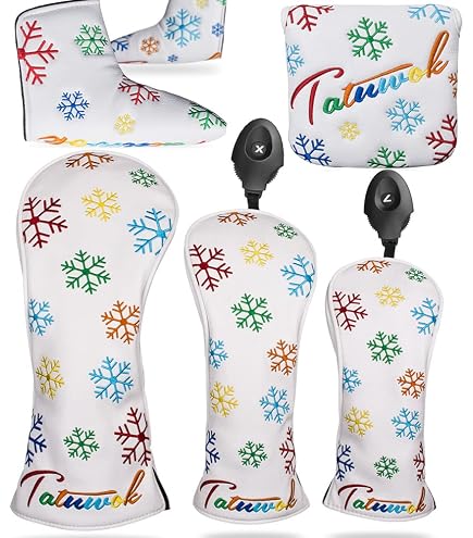 Amazon.co.jp: 雪の花 ゴルフヘッドカバー パターカバー ピンタイプ用 