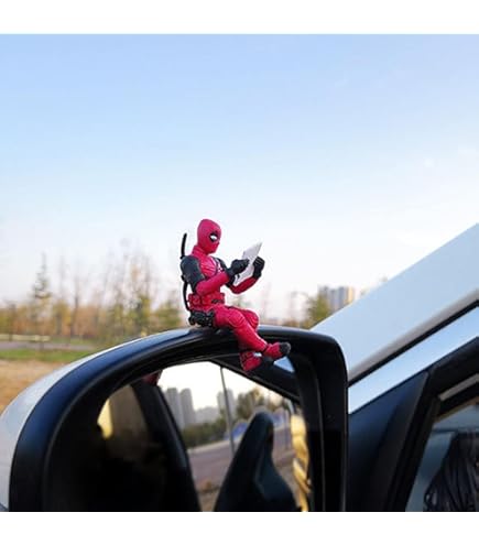 Figurine Deadpool – Accessoire De Voiture Et Bureau – PVC – Adhésif Double Face – Cadeau Fan