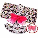 子供用 女の子 浴衣 浴衣ドレス ガールズ 帯2本付き 七夕 夏祭り 花火大会 盆踊り fo-tmyd01 120cm No03