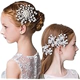 HappyHome 子供 ヘアアクセサリー セット 髪飾り フェイクパール 結婚式 入学式 卒業式 写真撮影 ヘッドドレス (Aセット)