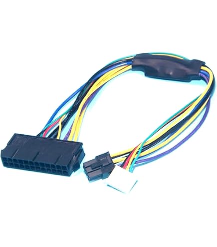 Amazon.co.jp: 12インチ 18AWG 電源ケーブル ATX 24ピン 24ピン メス