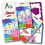 Peppa Pig Flash Cards Super Set Toddler Kids -- 3 Packs (Peppa Pig ABC Flash Cards; Colors, Shapes a