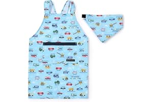 COLORFUL CANDY STYLE バッククロス子どもエプロン(100~120cm) 撥水ノーアイロン アクセル全開はたらく車 はっ水 軽量 汚れにくい シワ防止 ノーアイロン 男の子 NL100800