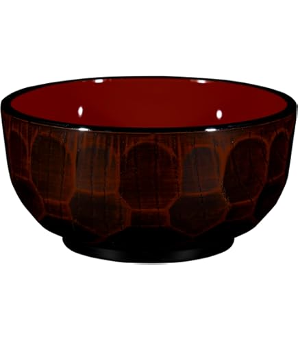 Amazon.co.jp: ミタニ 山中漆器 丼 溜 14.7cm 山中塗 レンジ 亀甲 丼