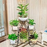 室内の花鍋ラック6階のフラワーラック装飾的な金属スタンドバルコニーフロアフラワーポットシェールfmultiカラー ( 色 : ブロンズ , サイズ さいず : 77*72*23CM )