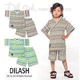 (ディラッシュ) DILASH盛夏'16/ネイティブ柄甚平（男の子用） M(110～120cm) ネイビー