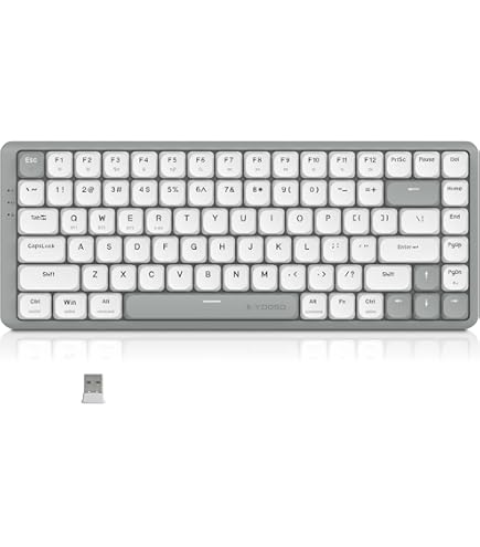 RK ROYAL KLUDGE N80 Mechanical Keyboard with Smart Display and Button, Top Mount 75% Wireless Mechanical Keyboard BT/2.4G/USB-C, Hot Swap Compatible, Software Support, 80 Keys