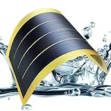 アモルファスシリコン柔靭性薄膜ソーラー発電太陽電池パネルDIY 1W 6V充電電池 (イエロー) [並行輸入品]